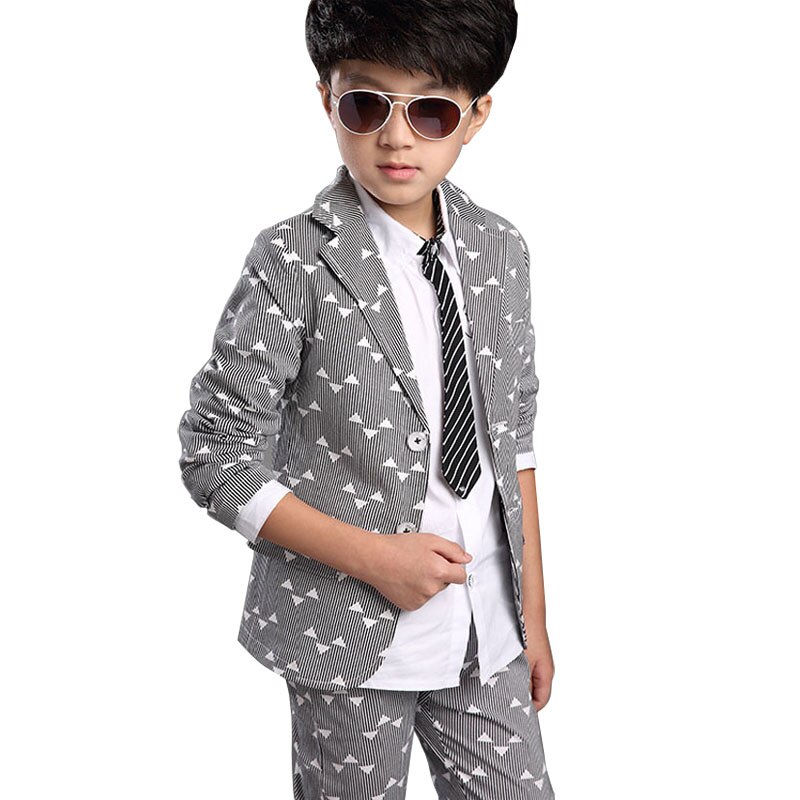 Kid suits boy blazer suit set children boy blazer 3pcs/set jacket+ pants+shirt classic suit for boy suit clothing set