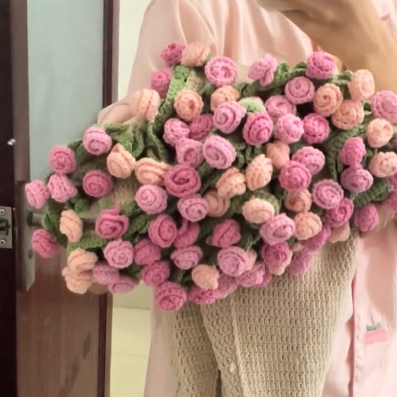Manta de ramo DIY Manta de flores Manta de rosas de ganchillo Manta de ramo de flores de rosas del día de la madre Manta De Ramo ruan