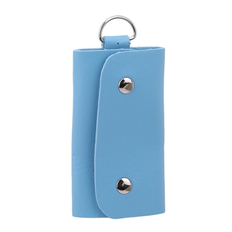 Vrouwen Mannen Key Houders Vintage Keys Organizer Solid Auto Sleutelhanger Huishoudster Sleutelhanger Cover Key Portemonnees Key Pouch: Black