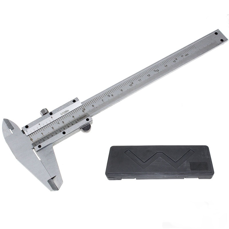 stainless steel vernier caliper 6" 0-150mm vernier caliper micometer gauge with fine-adjustment slider caliper electronic tool