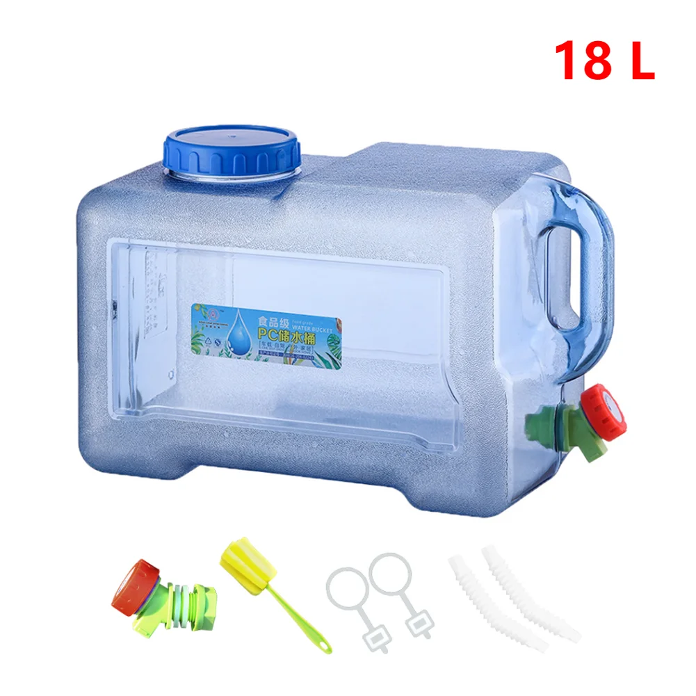 22l/20l/18l Grote Capaciteit Watercontainer Water Bus Drinkwater Opslag Emmer Met Handvat Voor Camping Reizen Drinken: Licht Geel