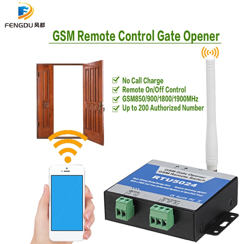 RTU5024 RTU5035 GSM Tor Öffner Relais Schalter Anruf Fernbedienung Telefon Schütteln Steuer Türöffner für Parkplatz Systeme