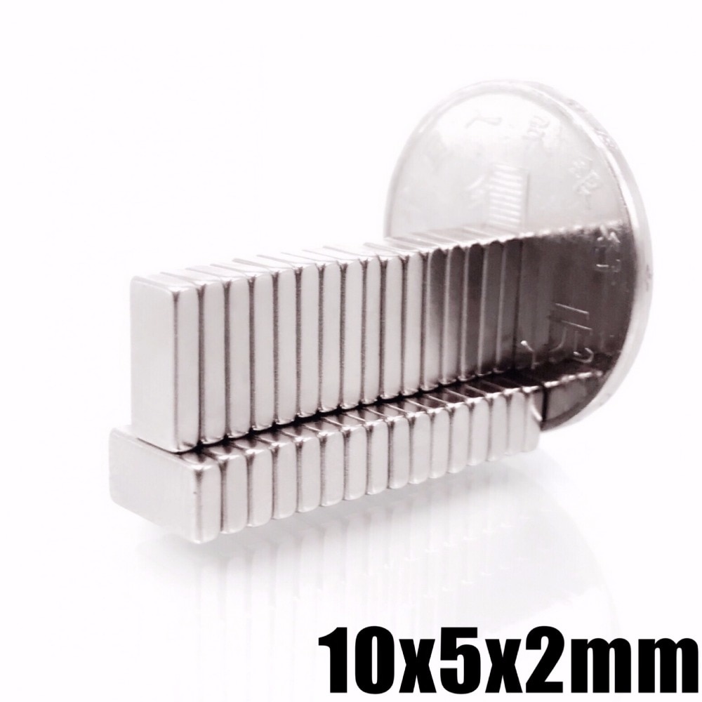 20/50/100/200 stks/partij N35 Rechthoekige magneten f 10x5x2mm Super Sterke neodymium magneet 10*5*2mm NdFeB magneet 10mm x 5mm x 2mm