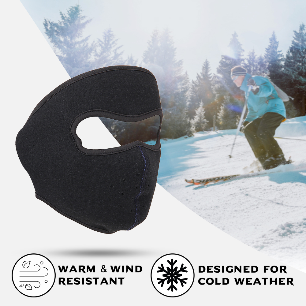 Cagoule D'hiver Coupe-vent - Masque De Ski Et Vélo - Noir, Taille Unique - Homme Et Femme