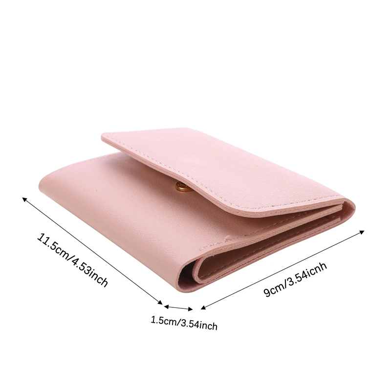 Cute PU Leather Short Wallet for Women Small Hasp Girl Credit Card Holder for Coin Purse Female Wallet Short Purse for Women