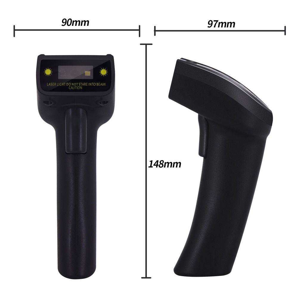 Symcode CCD Draadloze Barcode Scanner, 30-100 meter Overdracht Afstand, 16M Opslagruimte, kan lezen 1D Screen Code