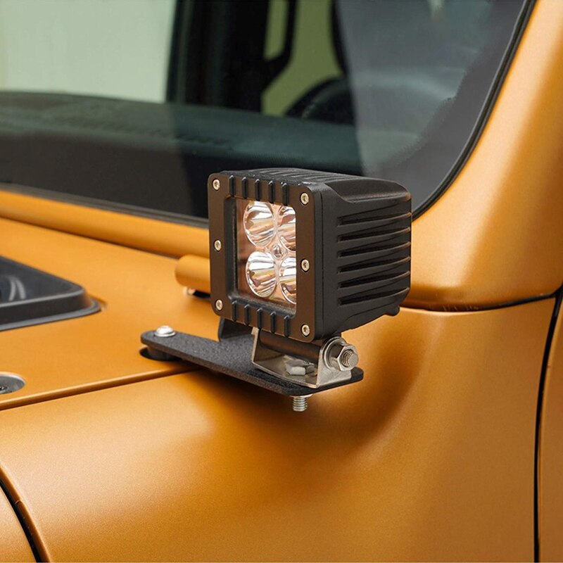 Light Bar Brackets Windshield Hinge Light Mounting Brackets for Jeep Wrangler JL Pair