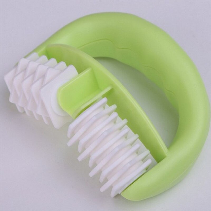 Plastic handle roller massager hand two-wheel round shank massager full body massager Factory Direct