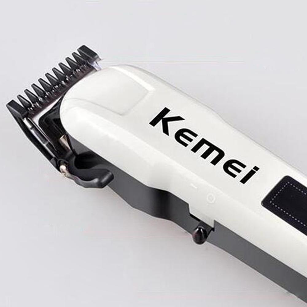Kemei KM-809A Electric Hair Clipper Rechargeable Men's Trimmer LCD Haircut Machine Barber Shop Shaver EU Plug