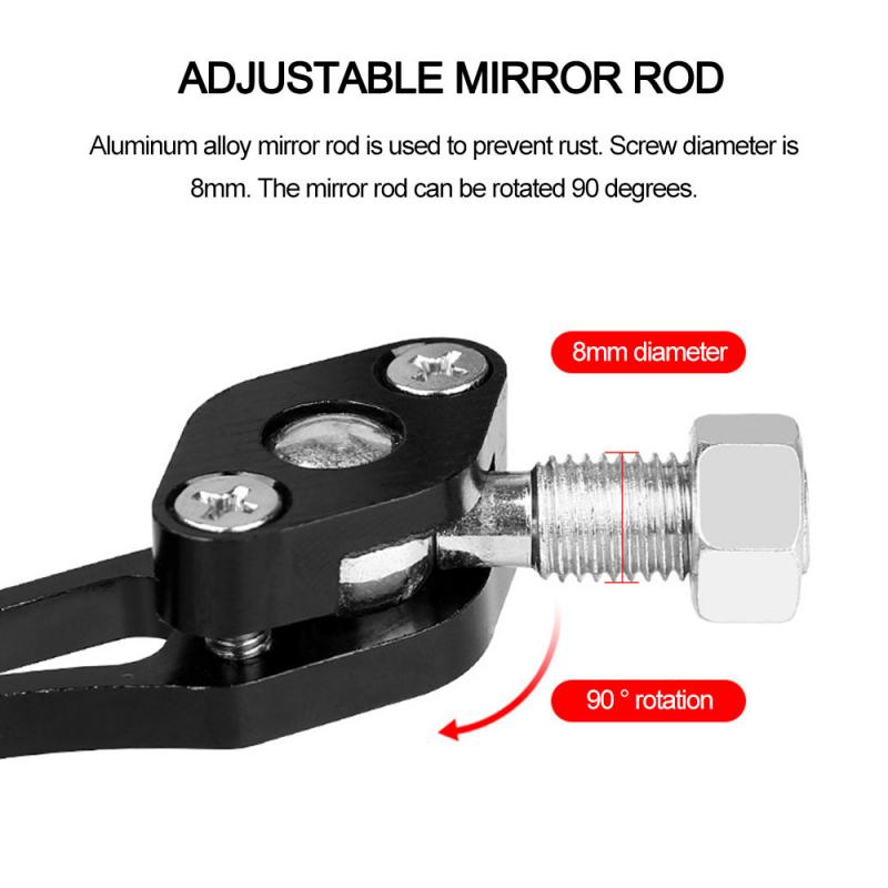 Rowerowe lusterko wsteczne lusterka bezpieczeństwa cofania na rowery elektryczne Góra rower lusterka ze stopu aluminium akcesoria rowerowe