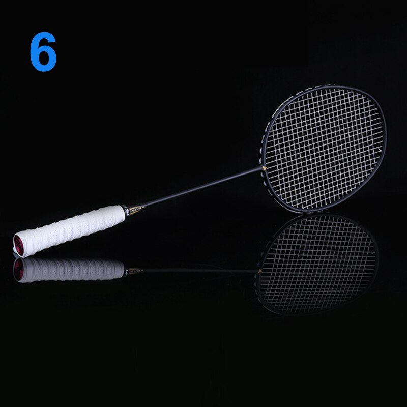 Ultralight 6U Badminton Racket Carbon Portable Free Grips Sports: 6