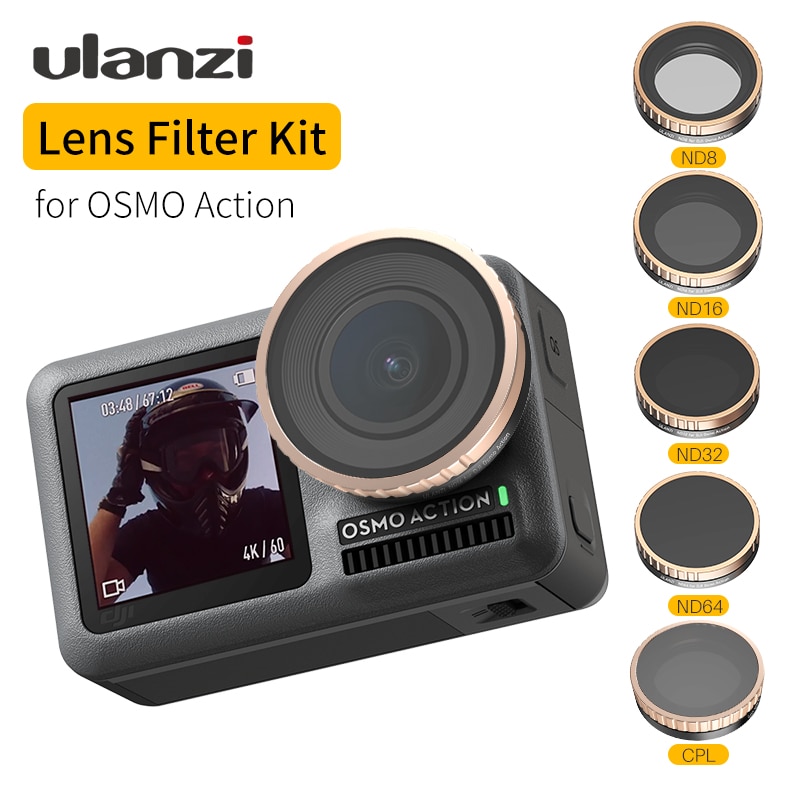 Ulanzi Cpl Nd Filter Voor Dji Osmo Action ND8 ND16 ND32 ND64 Optische Glas Actie Camera Lens Filter Voor Osmo action