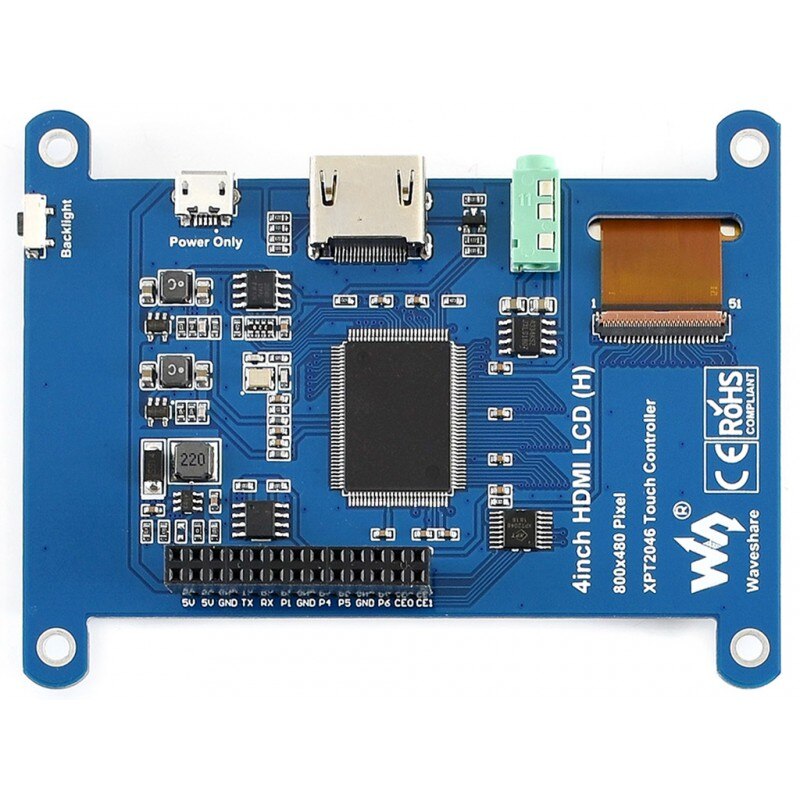 4 polegada tela de toque resistive monitor do pc hdmi lcd para raspberry pi 4, suporta raspbian/ubuntu/windows 11 / 10 / 8.1 / 8