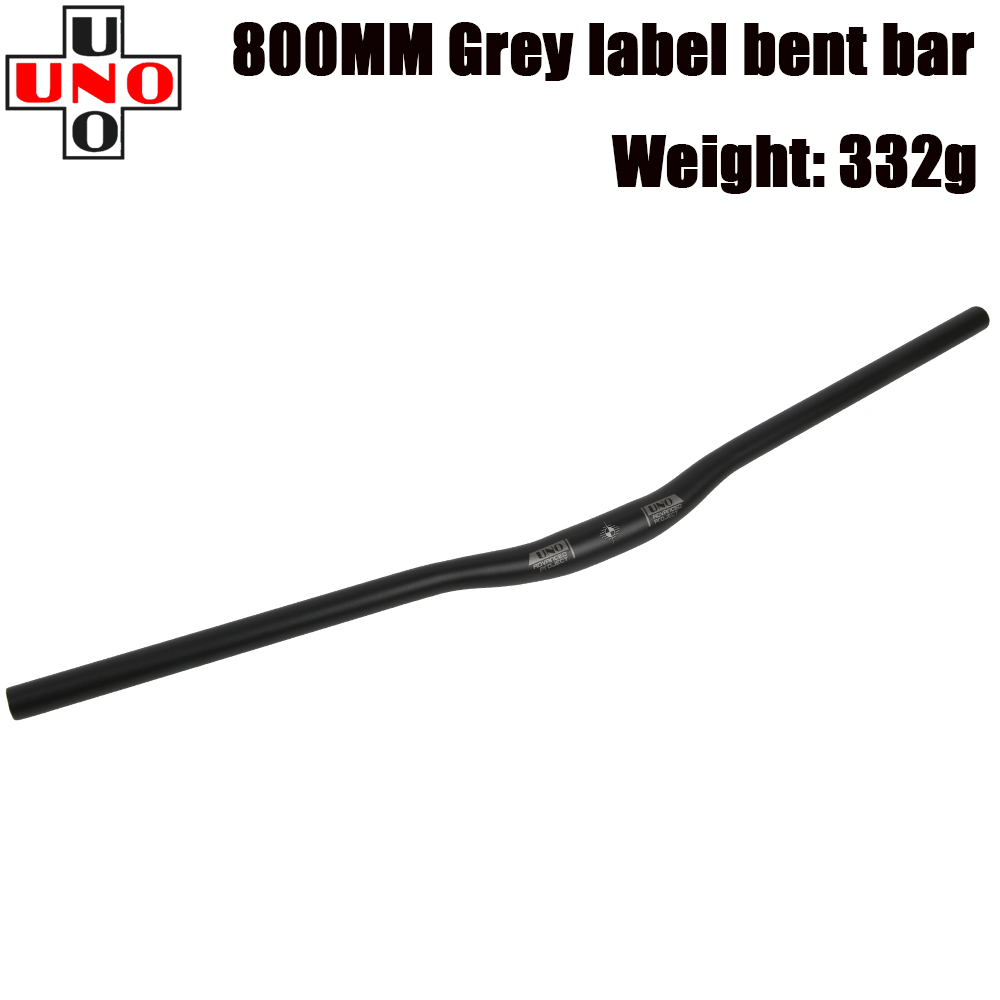 UNO-Manillar de bicicleta de montaña, 31,8 MM, 620/640/680/720/740/760mm, piezas de manillar plano: bent bar800MM grey