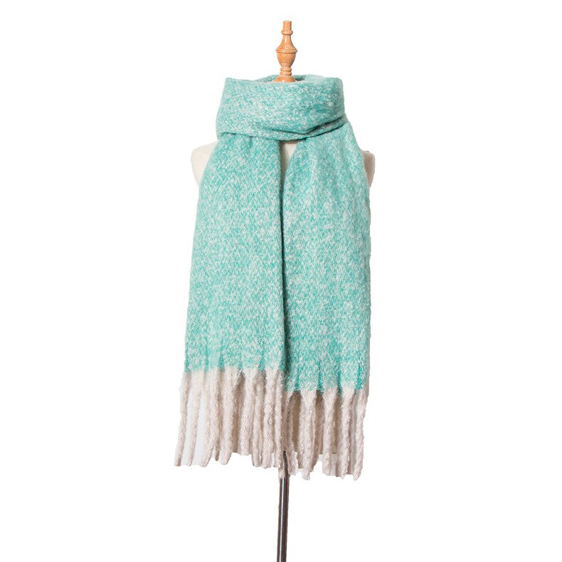 Gros sable gland pince fleur couleur correspondant écharpe châle épaississement écharpe écharpe femmes hiver Sjaals Voor Dames femmes écharpe: 3