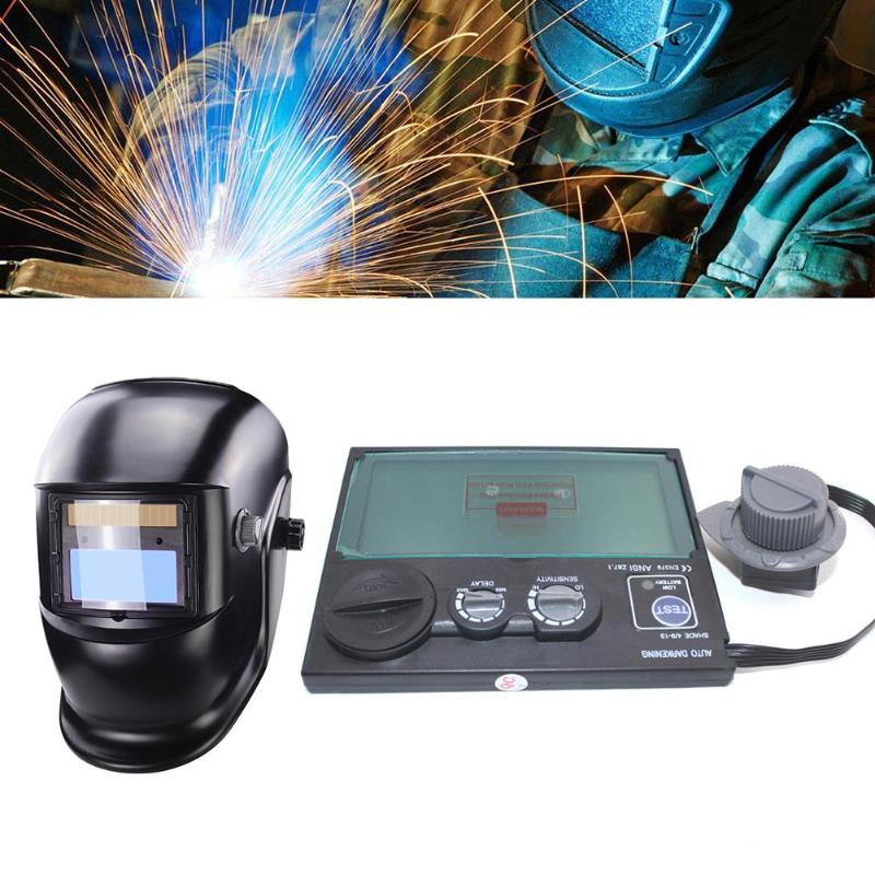 Sveisebriller linse din 9- din 13 lcd-skjerm solenergi auto mørkere sveisehjelm maske briller linseautomatisering uv ir filter