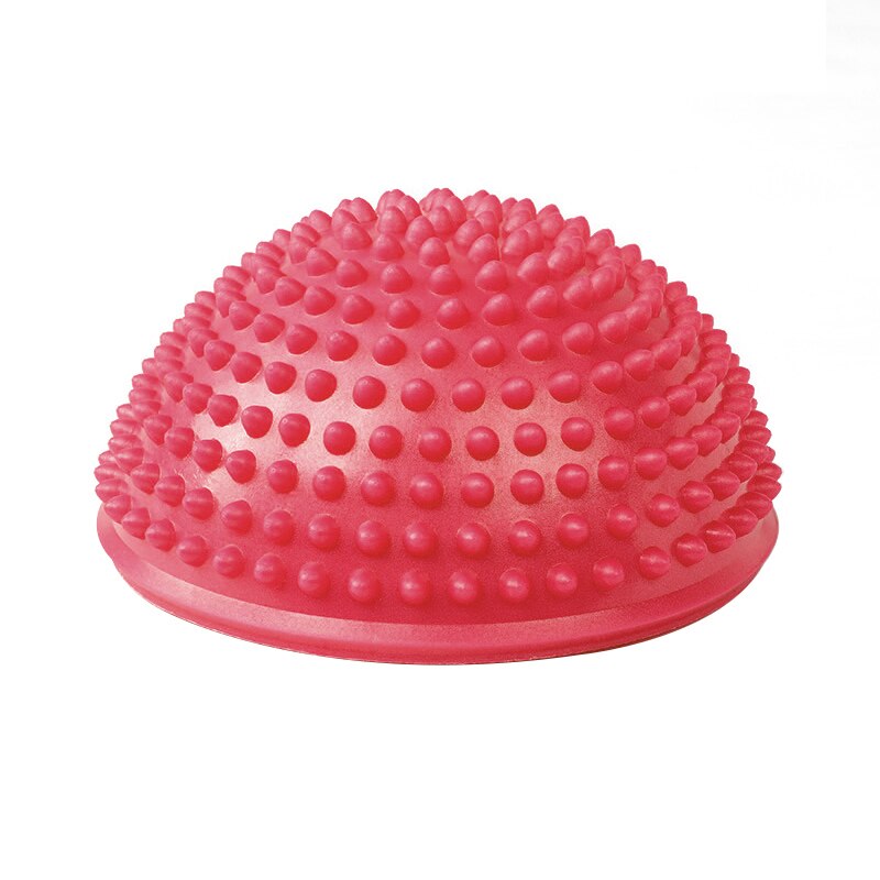Yoga Ball Inflatable Massage Point Half Fit Ball Balance Trainer Stabilizer GYM Pilates Fitness Balancing Ball Kid Game Exercise: Red