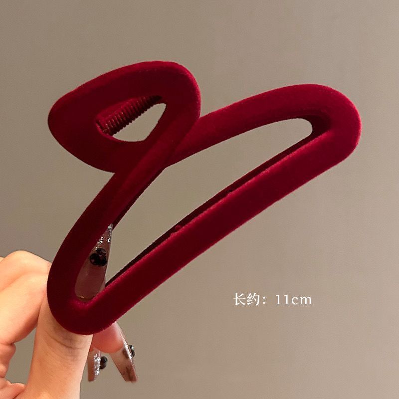 Pinzas para el cabello con lazo de terciopelo rojo para mujer, pinza para el pelo para otoño e invierno, horquilla francesa, accesorios para el cabello, tocado femenino,: Azul cielo
