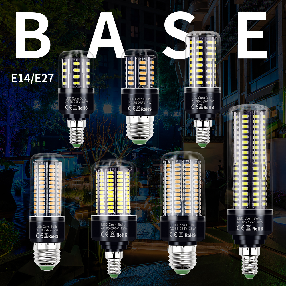 Lâmpada led e27 220v 110v e14, lâmpada milho 3.5w 5w 7w 9w 12w 15w 20w para casa, quarto, lustres, lâmpadas sem cintilação, iluminação 240v