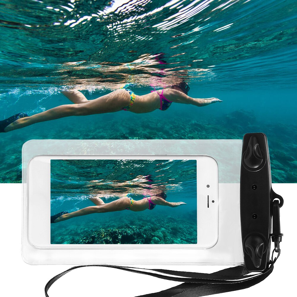 Udendørs svømning mobiltelefon vandtæt pose til sejlads svømning fiskeri kajak vandring flydende taskeholder tør beskyttelse
