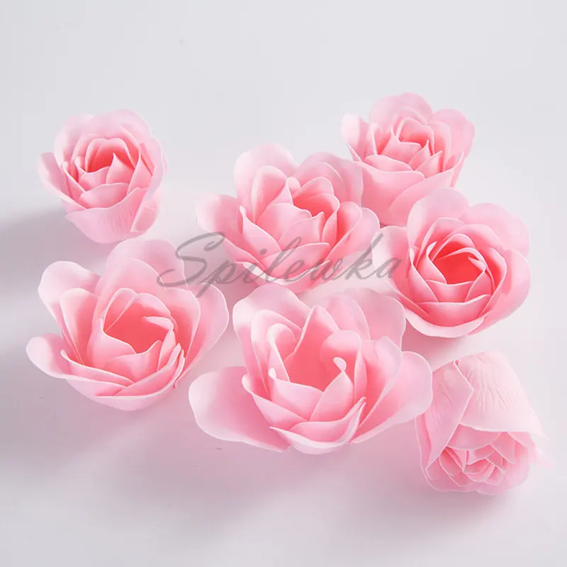 81/162 Uds 3,5x4cm flores artificiales 3 capas sin flores Base Floral rosas eternas San Valentín DIY ramo decoración de boda