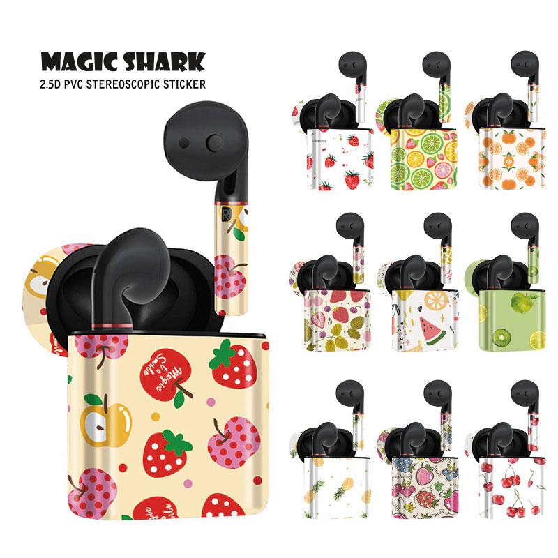 Magie Hai Beere Ananas Zitrone Melone PVC Aufkleber fallen Abdeckung wickeln Haut für Huawei Freebuds 2/2 Profi Kopfhörer