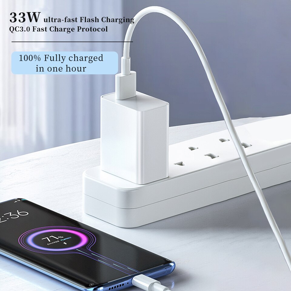 33w Turbo Ladegerät Für Xiaomi Pad 5 Redmi Hinweis 10 EU QC 3,0 Schnelle Lade Telefon Ladegerät Kabel Für poco X3 NFC M2 Pro Mi 10T 5G 11X