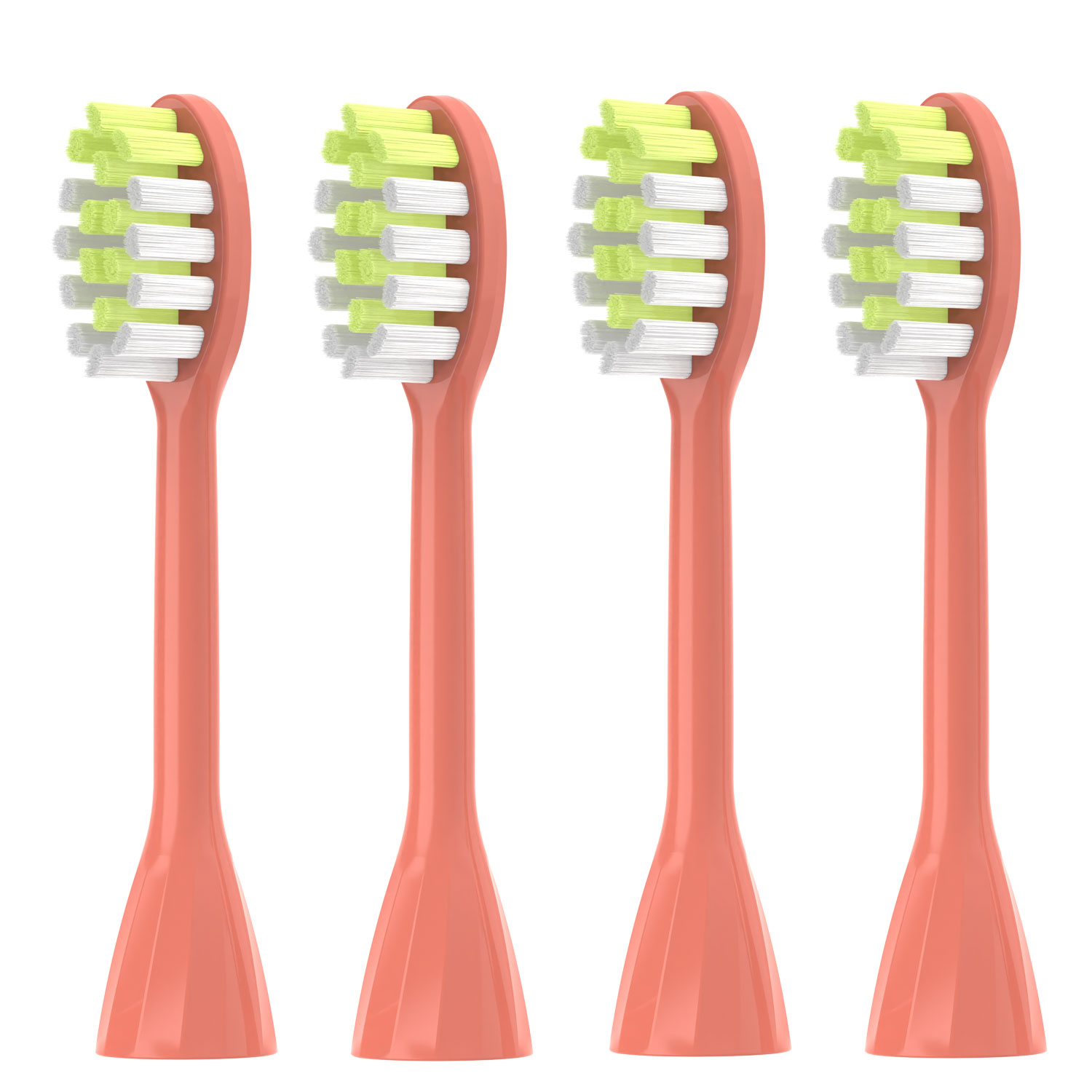 4Pack Replacement Toothbrush Heads Compatible with Ph One Soni care Electric Toothbrush Head HY1100 HY1200 BH1022: CORAL RED