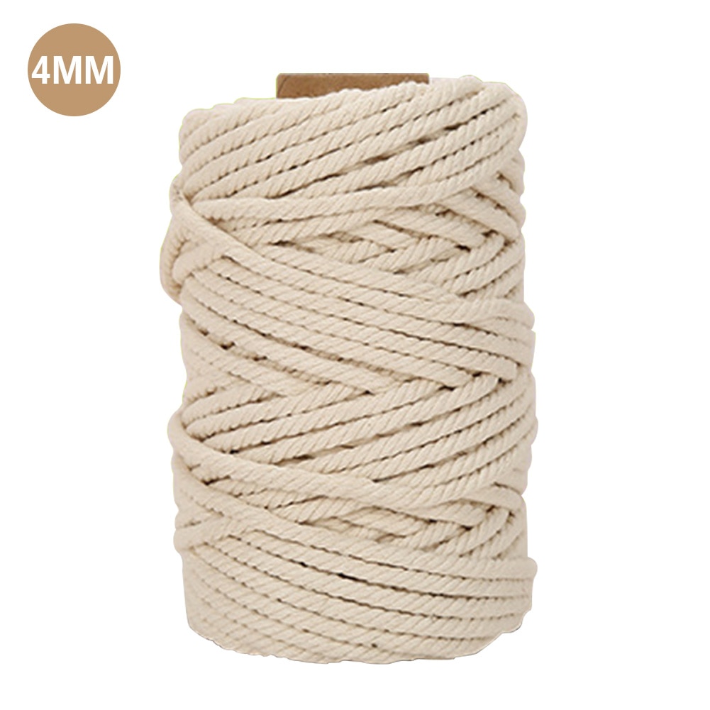 Fabrication de bijoux Textile à la maison suspendus tapisserie macramé chaîne coton corde bricolage artisanat mariage Beige à la main Crochet torsadé