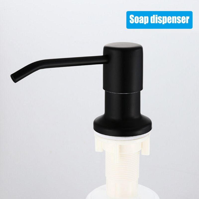1Set 300ML Capacity Bottle Liquid Soap Dispenser Stainless Steel Deck Mounted Kitchen Dish Soap Dispensers Hand Sink