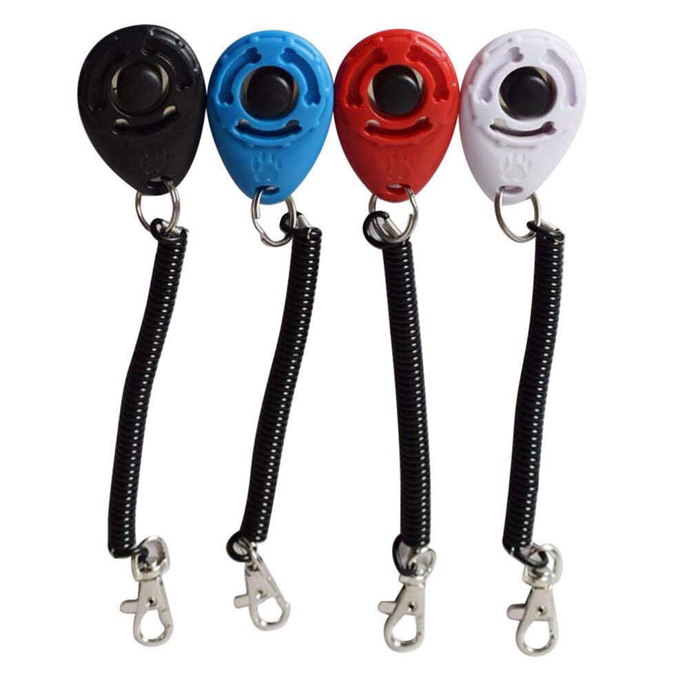 4 Stuk Hond Pet Klik Clicker Training Trainer Hulp Wrist Strap Pet Trainning Tool C7731: Default Title