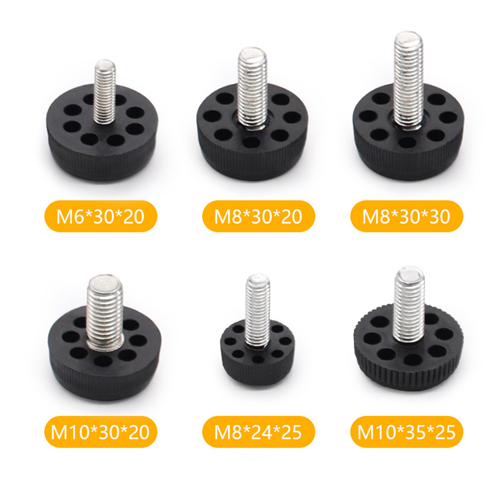 10PcsMöbel Beine Anti-rutsch Basis Tisch Schrank Bein Pad Füße Leveler Boden Schutz M6/M8/M10 Schraube in Fuß matt