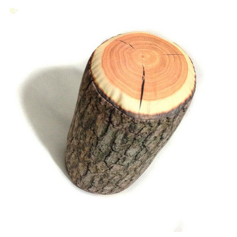 Creatieve Natuurlijke Hout Log Sierkussen Terug Zachte Kussen Auto Nek Thuis Slapen Simulatie Stake Kussen Kussens