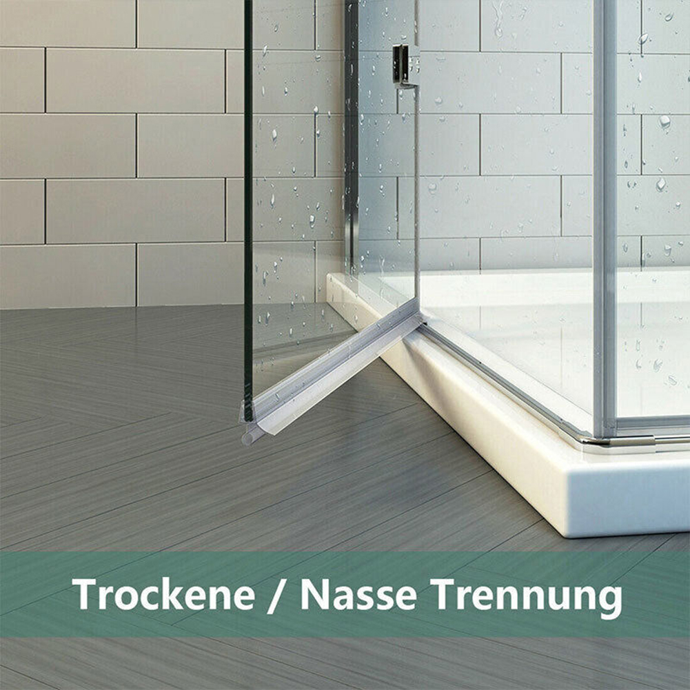 2pcs 50cm Bath Shower Screen Door Seal Strip rubber Frameless Glass Door Bottom Weatherstrip Seal Water Deflector For Bathroom