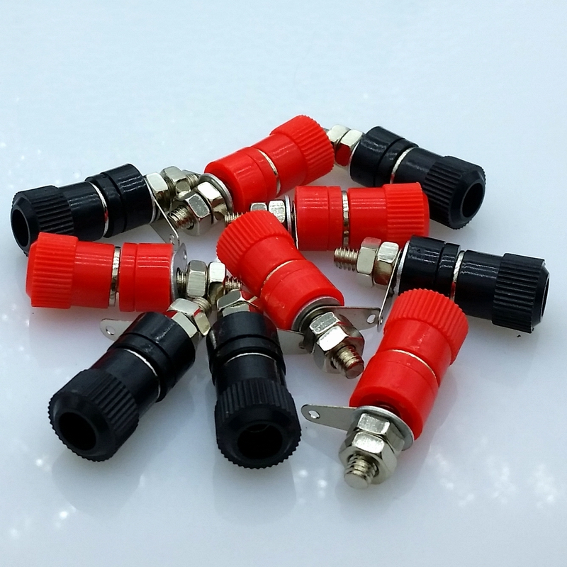 Terminal Binding Post With 4mm Banana Socket 5 Colour For Amplifier Instrument Power Supply Panel Mount Connector 10Pcs/Lot: army green