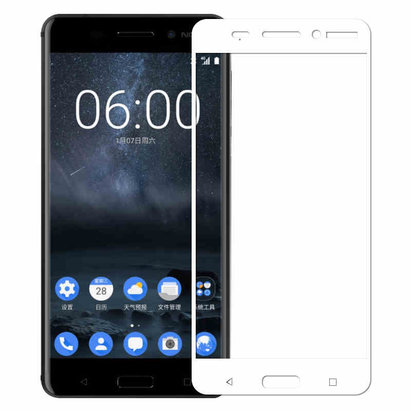 til nokia 6.1 6 nokia 6  ta-1000 full deksel herdet glass skjermbeskytter til nokia 3 til nokia 5 8 glass film