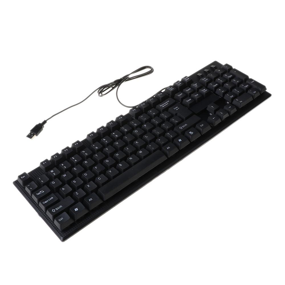 Russisch Arabisch Frans Spaans Usb Wired Silent Toetsenbord Waterdicht Kantoor 104 Toetsen Keyboard Voor Windows Desktop Computer