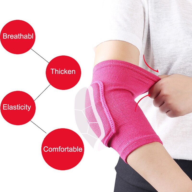 Elastische Ellenbogenschützer Verdickter Schwamm Ellenbogen Knieschützer Schutz Basketball Volleyball Sport Armmanschette Pad Erwachsene freundlicher