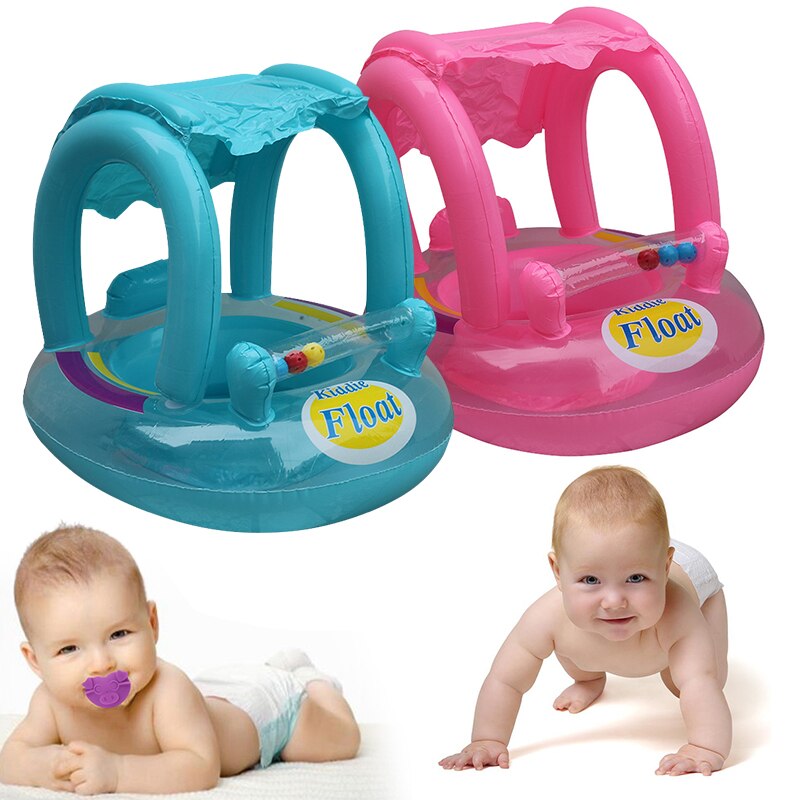 Baby Leuke Zwemmen Ring Met Zonnescherm Babyzitje Zonnescherm Kinderzitje Zwemmen Boot Speelgoed Kids Zomer Water Spelen Zwembad speelgoed