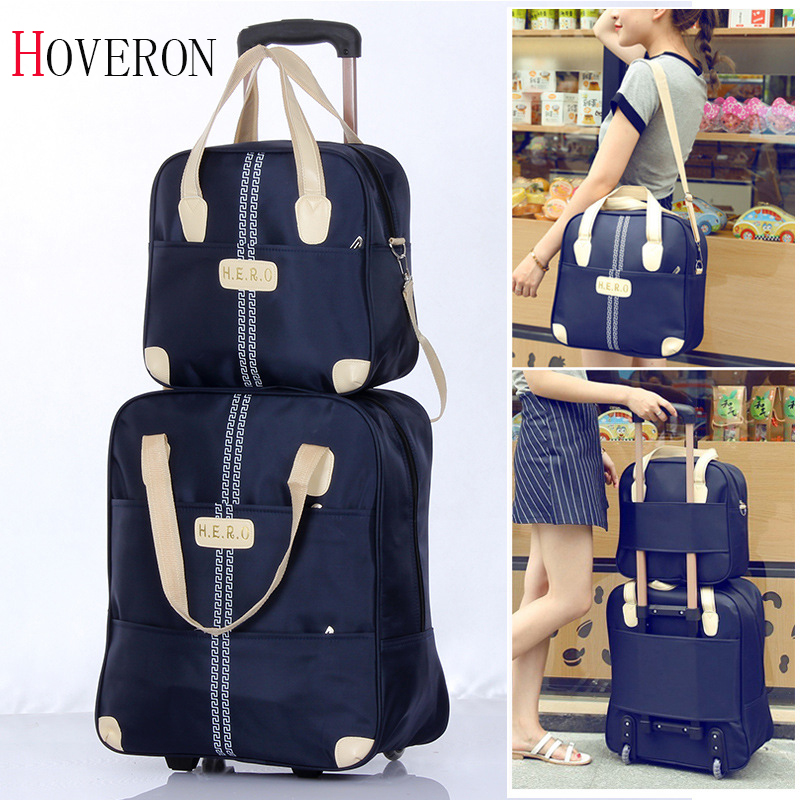 Mode Vrouwen Trolley Bagage Rollende Koffer Reizen Hand Tie Staaf Pak Casual Rolling Case Reistas Wielen Bagage Koffer