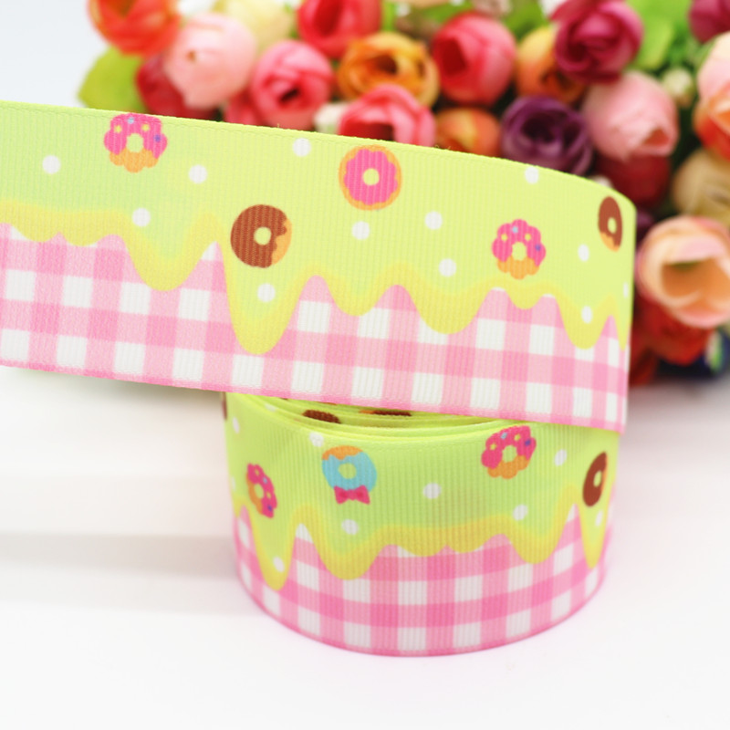 10 Yards 1.5 ''(38Mm) Cake, regenboog Gedrukt Grosgrain Linten Voor Haar Strikken Diy Handgemaakte Materialen Y19082302: 8