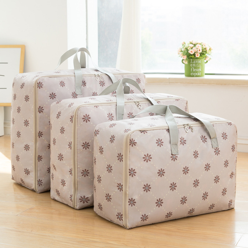 Dejlig print oxford opbevaringstaske med håndtag holdbart skabsorganisator til rejsegarderobe hjemmequilt legetøj diverse ryddelig taske: Huitaiyanghua