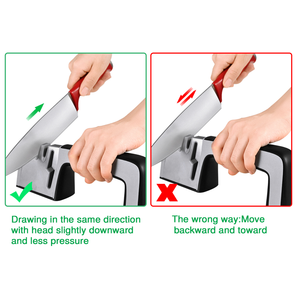 Knife Sharpener Kitchen Sharpening Stone Tungsten Steel and Ceramic Kitchen Knives Accessories