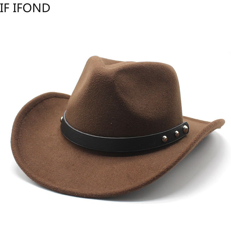 Punk estilo ala vaquera vaquero del Oeste se Jazz tapa CABALLERO DAMA Sombrero Hombre Cap