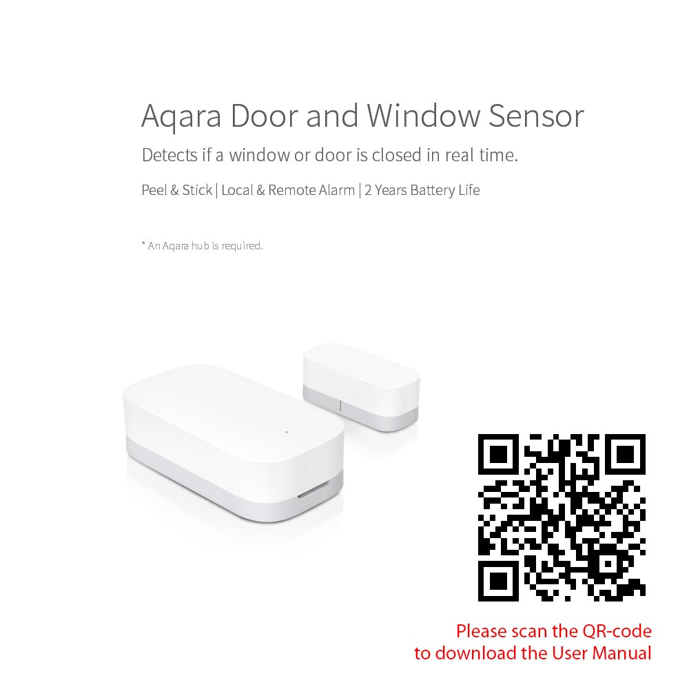 Aqara Door and Window Sensor ZigBee Wireless Connection APP Control Smart Home Devices Work with Android iOS