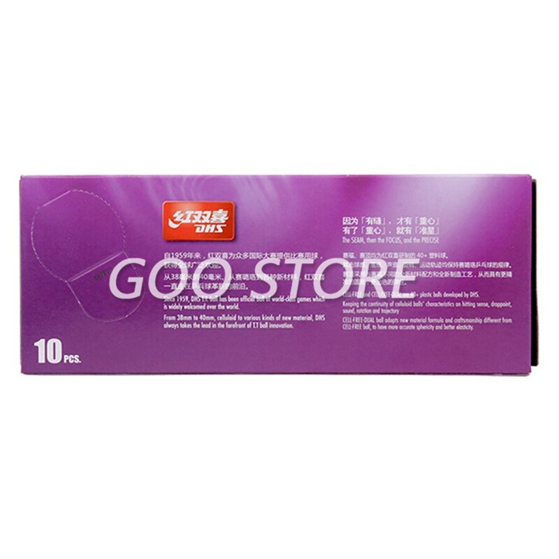 DHS 50/100 balls table tennis balls d40+ balls for table tennis training material seamed 40 poly plastic ping pong balls