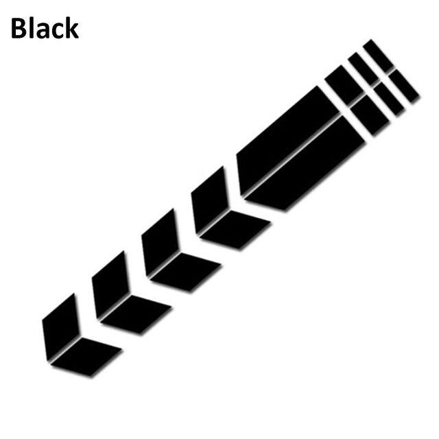 Universele Motorfiets Sticker Met Pijlen, Flash Plak, Waterdicht, Olie Bestand, Reflecterende Sticker, Motorfiets Tape, Sticker: Black