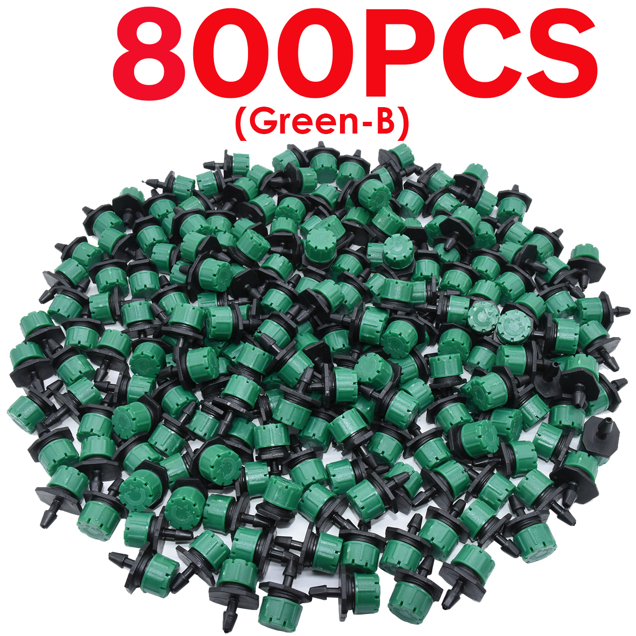 Greenhouse 30-800PCS 4-Type Garden 1/4'' Adjustable Micro Nozzle Drip Irrigation System 4/7MM Watering Sprinkler Emitter Dripper: Light Grey