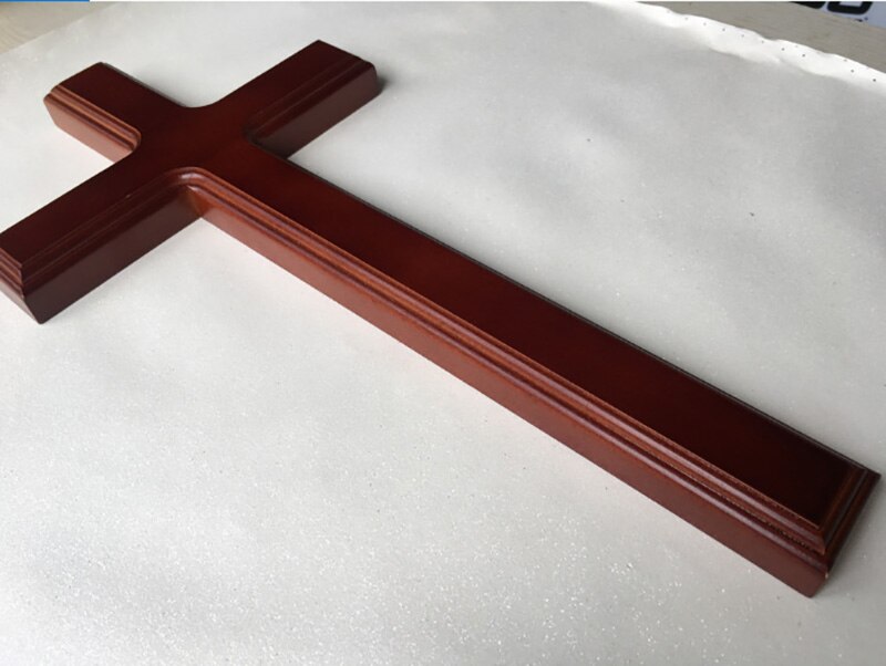 Croix catholique chrétienne 40 cm croix en bois massif décoration de la maison Crucifix croix latine christianisme jésus prier