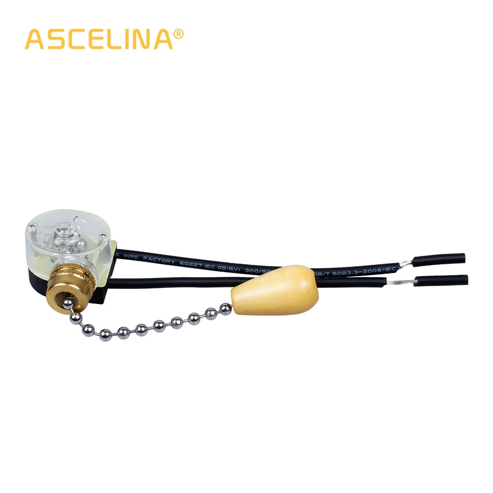 1Ps 3A 250VAC Momentary Action Ceiling Fan Two Wires Light Pull Chain Switch push in wire connectors starter led controle